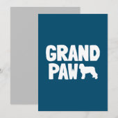 ニューフィーポー 祖父 グランドパ 爺ちゃん 犬 プレゼント シーズンカード (正面/裏面)