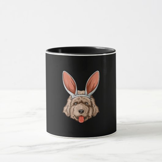 ニューフィー・イースター・バニー・イヤー | newfoundland dog gift マグカップ (中央)