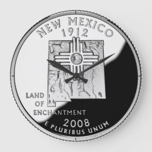 ニューフェイクメキシコ州クォーター時計 ラージ壁時計