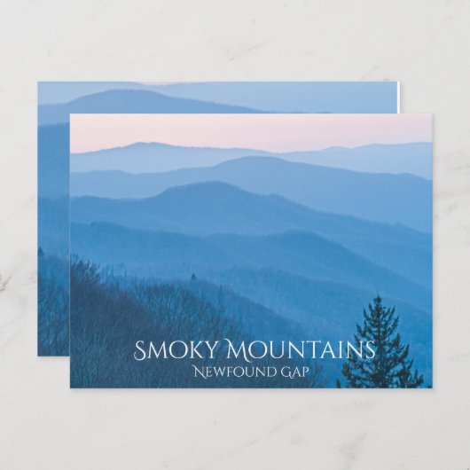 ニューフォウンドギャップスモーキーマウンテンサンライズ写真 ポストカード (正面/裏面)