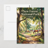 ニューフォレスト国立公園 イギリス ポストカード (正面/裏面)