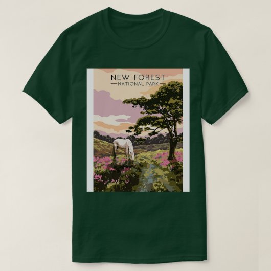 ニューフォレスト国立公園 Tシャツ (デザイン正面)