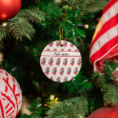 ニューフューポー犬がクリスマススターを育てる セラミックオーナメント