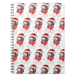 ニューフューポー犬がクリスマススターを育てる ノートブック