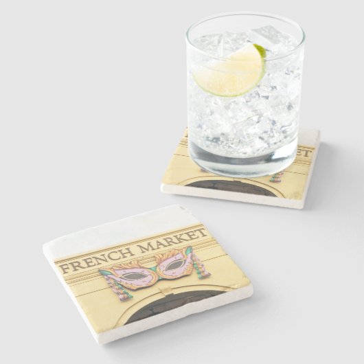 ニューフランスのオフランスのリンズ市場コースター ストーンコースター (横)