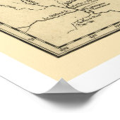 ニューフランスカナダの地図1755 ポスター (角)