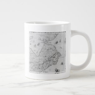 ニューフランス·カナダ地図 ジャンボコーヒーマグカップ