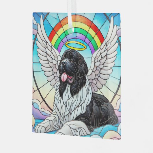 ニューフランドザーエンジェルアンダーレインボーガラスオーナメント ガラスオーナメント (正面左)