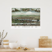 ニューブライトン， PAパノラママップ – 1883 ポスター (キッチン)