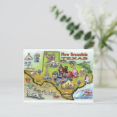 ニューブラウンフェルステキサス州の地図 ポストカード (スタンド正面)