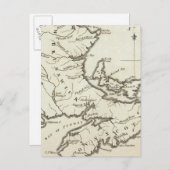ニューブランズウィックのノバスコシアの新しい地図 ポストカード (正面/裏面)