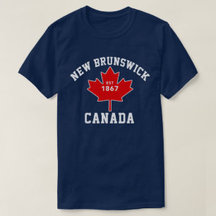 ニューブランズウィックカナダEst.1867の愛国心が強いTシャツ Tシャツ