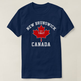 ニューブランズウィックカナダEst.1867の愛国心が強いTシャツ Tシャツ