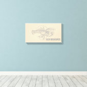 ニューブランズウィックロブスター キャンバスプリント (インサイチュ (ウッドフロア))