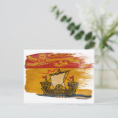 ニューブランズウィック国旗のはがき ポストカード (スタンド正面)