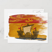 ニューブランズウィック国旗のはがき ポストカード (正面/裏面)