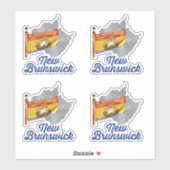 ニューブランズウィック国旗 シール (シート)