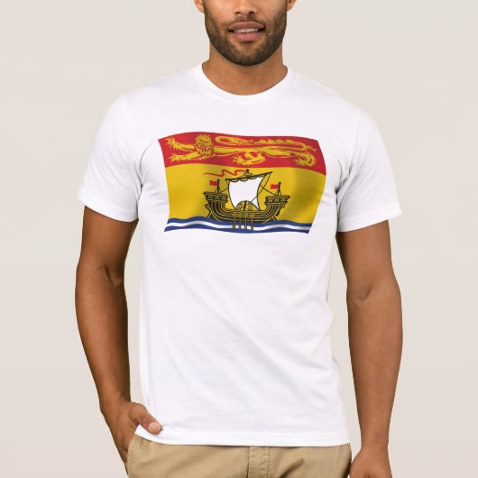 ニューブランズウィック州の旗シャツ Tシャツ (正面)