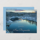 ニューブランズウィック・カナダの冬の風景 ポストカード (正面/裏面)