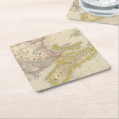 ニューブランズウィック、ノバスコシア スクエアペーパーコースター (アングル)