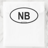 ニューブランズウィック「NB」 楕円形シール (バッグ)