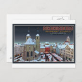 ニュープファル広場のレゲンスブルク・クリストキンドルマルクト ポストカード (正面/裏面)