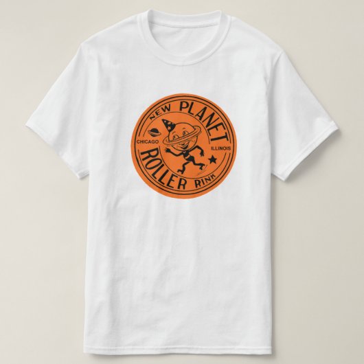 ニュープラネットローラーリンク,シカゴ, IL Tシャツ (デザイン正面)