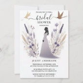 ニュープラム秋サマーラベンダーセージブライダルシャワー 招待状 (正面)