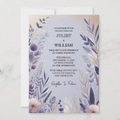 ニュープラム秋春サマーラベンダーセージ結婚ズ 招待状 (正面)