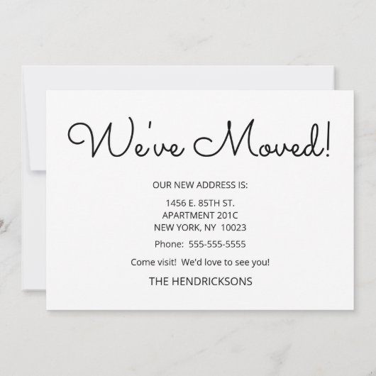 ニュープレイスモア宇宙ニューアパートメントアナウンスメント 案内状 (裏面)