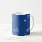 ニュープレスクアイルライトハウス – ミシガン州 – AD コーヒーマグカップ (正面右)