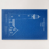 ニュープレスクアイルライトハウス – ミシガン州 – AD ジグソーパズル (横)