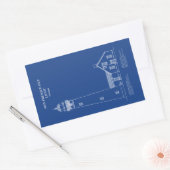 ニュープレスクアイルライトハウス – ミシガン州 – AD 長方形シール (封筒)