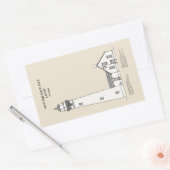 ニュープレスクアイルライトハウス – ミシガン州 – SBD 長方形シール (封筒)