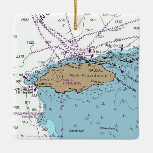 ニュープロビデンスアイランドバハマ セラミックオーナメント (裏面)