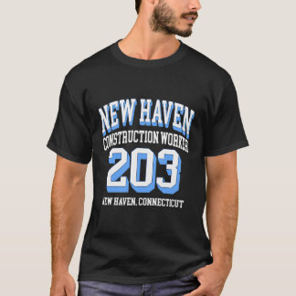 ニューヘイブン市外局番203 -建築労働者向け Tシャツ