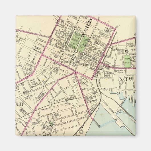 ニューヘブンの地図 マグネット (正面)