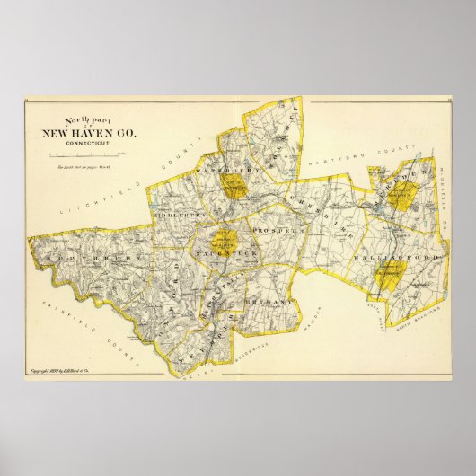 ニューヘブンカウンティコネチカット ポスター (正面)