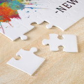 ニューヘブンコネチカットのスカイライン ジグソーパズル (側面)