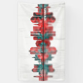 ニューヘブンコネチカットのスカイライン 横断幕 (縦)