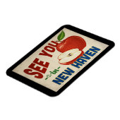 ニューヘブンコネチカットApple – ヴィンテージトラベル マグネット (左側)