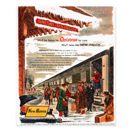 ニューヘブン鉄道クリスマス1947 フォトプリント           