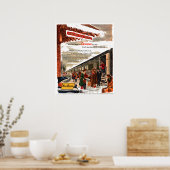 ニューヘブン鉄道クリスマス1947 ポスター (キッチン)