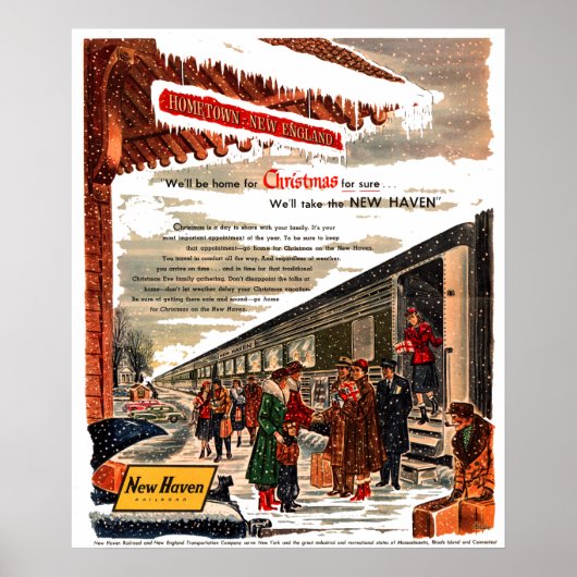 ニューヘブン鉄道クリスマス1947 ポスター (正面)