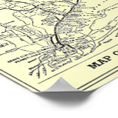 ニューヘブン鉄道1956年地図ポスター ポスター (角)