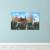 ニューヘブン、緑の向こうからCTView キャンバスプリント (インサイチュ (ウッドフロア))