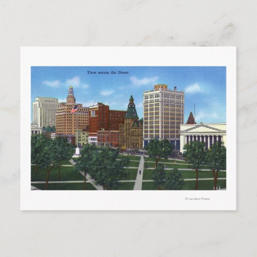 ニューヘブン、緑の向こうからCTView ポストカード (正面)