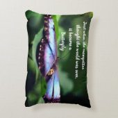 ニューベジニングスバタフライ感動的引用文  アクセントクッション (裏面(縦))