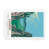 ニューベリーナショナル火山記念碑オレゴンヴィンテージ マグネット (横)