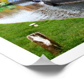 ニューベリー運河でボートを漕ぐ ポスター (角)